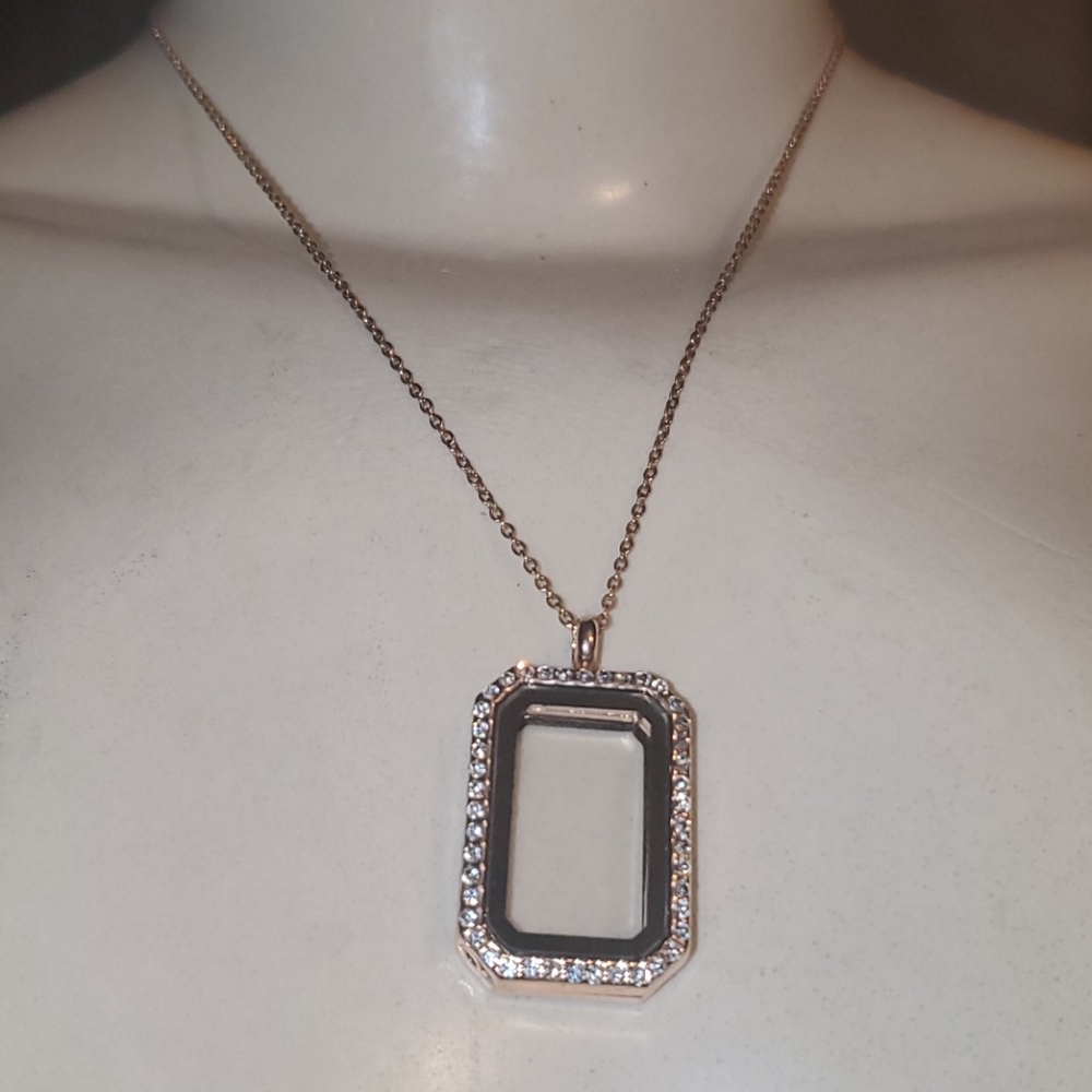 Rose Gold Charm Locket Necklaces